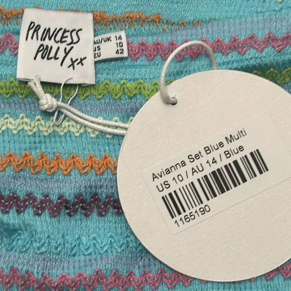 Princess Polly Avianna Colorful Striped Skirt Size 10 NWT - Picture 4 of 7